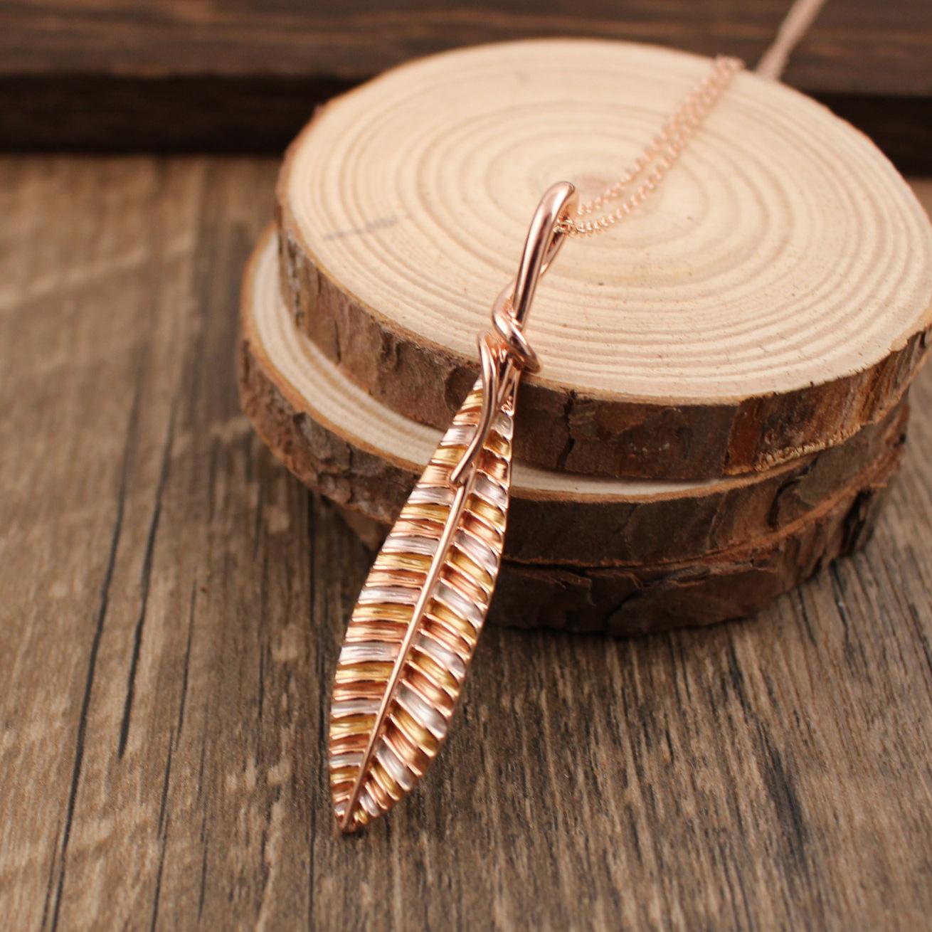 

Новая цветная масляная живопись геометрический кулон в виде листа, модное и простое маленькое свежее женское универсальное ожерелье