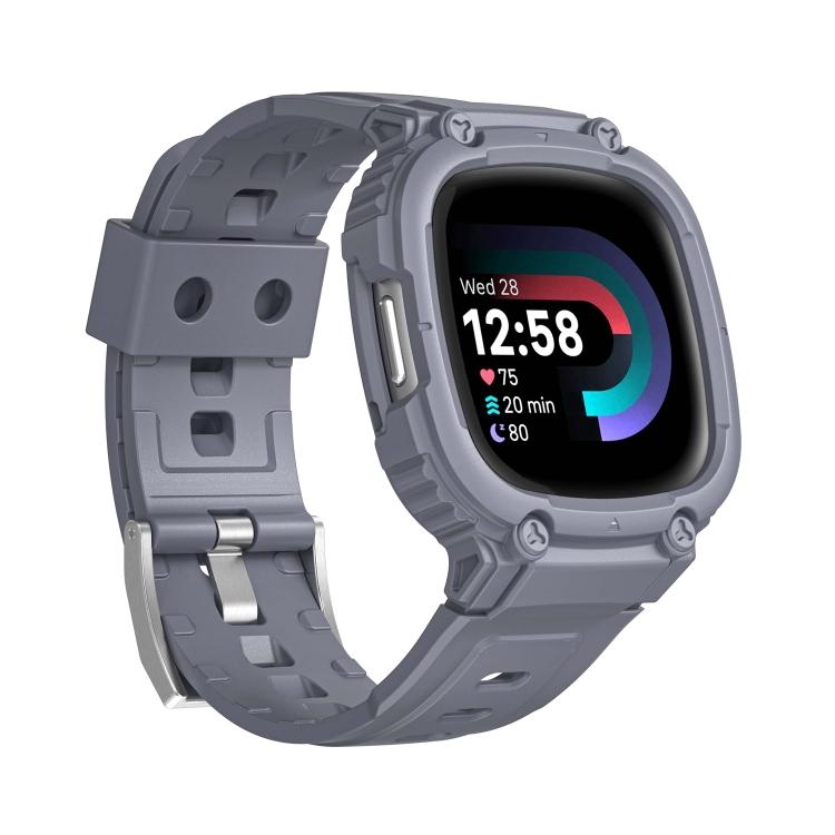 

Защитный интегрированный ремешок из ТПУ для часов Fitbit Versa 4 / 3 / Sense 2 / Sense 1 For Fitbit Versa 4 / 3 / Sense 2 / Sense 1 темно серый