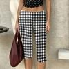 Damen Milchseide Freizeit-Hose Stretchy Capri-Länge Elastischer Bund Leichtes atmungsaktives Gewebe Bequeme Passform