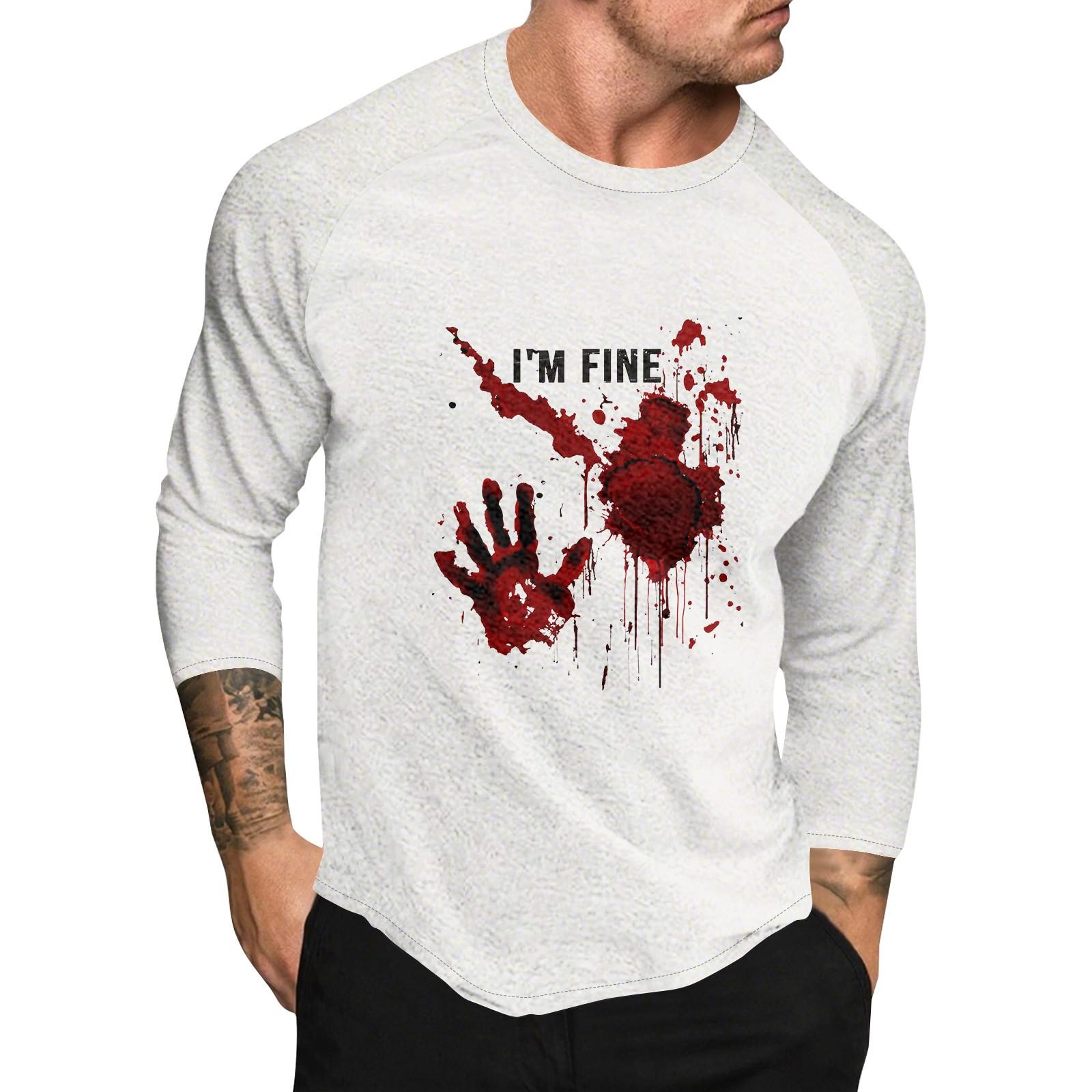 

Мужской топ с длинным рукавом реглан с принтом на Хэллоуин L