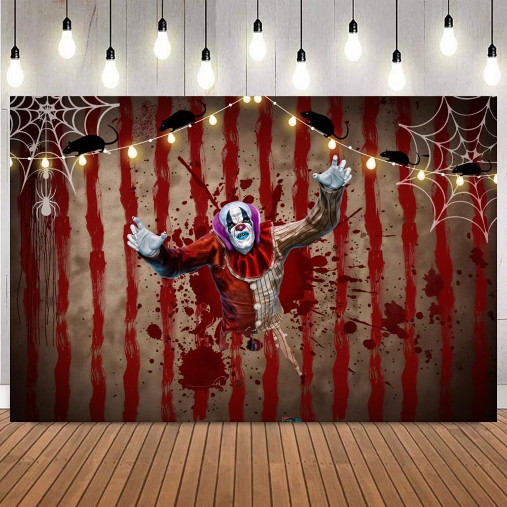 Scary Halloween Theme Photography Backdrop Horror Hospital Bloody Haunted House  Halloween Party Photo Background Decor Banner3