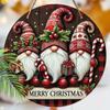 Neuer Holz-Weihnachts-Brauner Lebkuchenkranz Mehrfarbig DIY-Weihnachts-Türschild 2D Handwerk Weihnachts-Kranz Dekor Partyzubehör