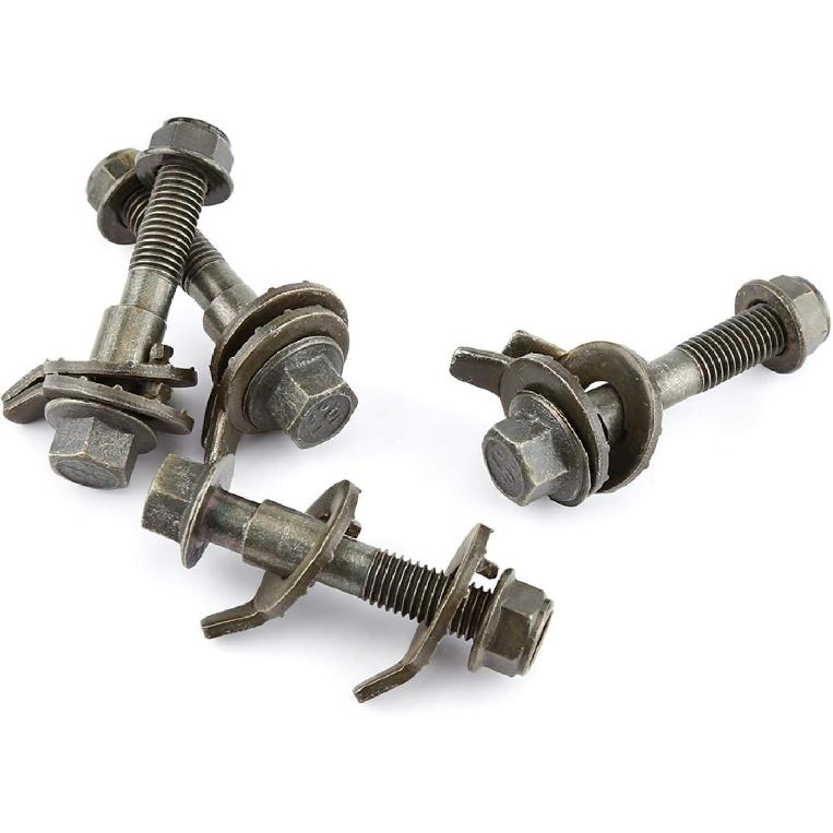 Camber Bolts Adjustment,4Pcs 14Mm Vehicles Steel Four Wheel Alignment Adjustable Camber Kit Cam Bolt Rear Camber Kit 81260 Camber Kit