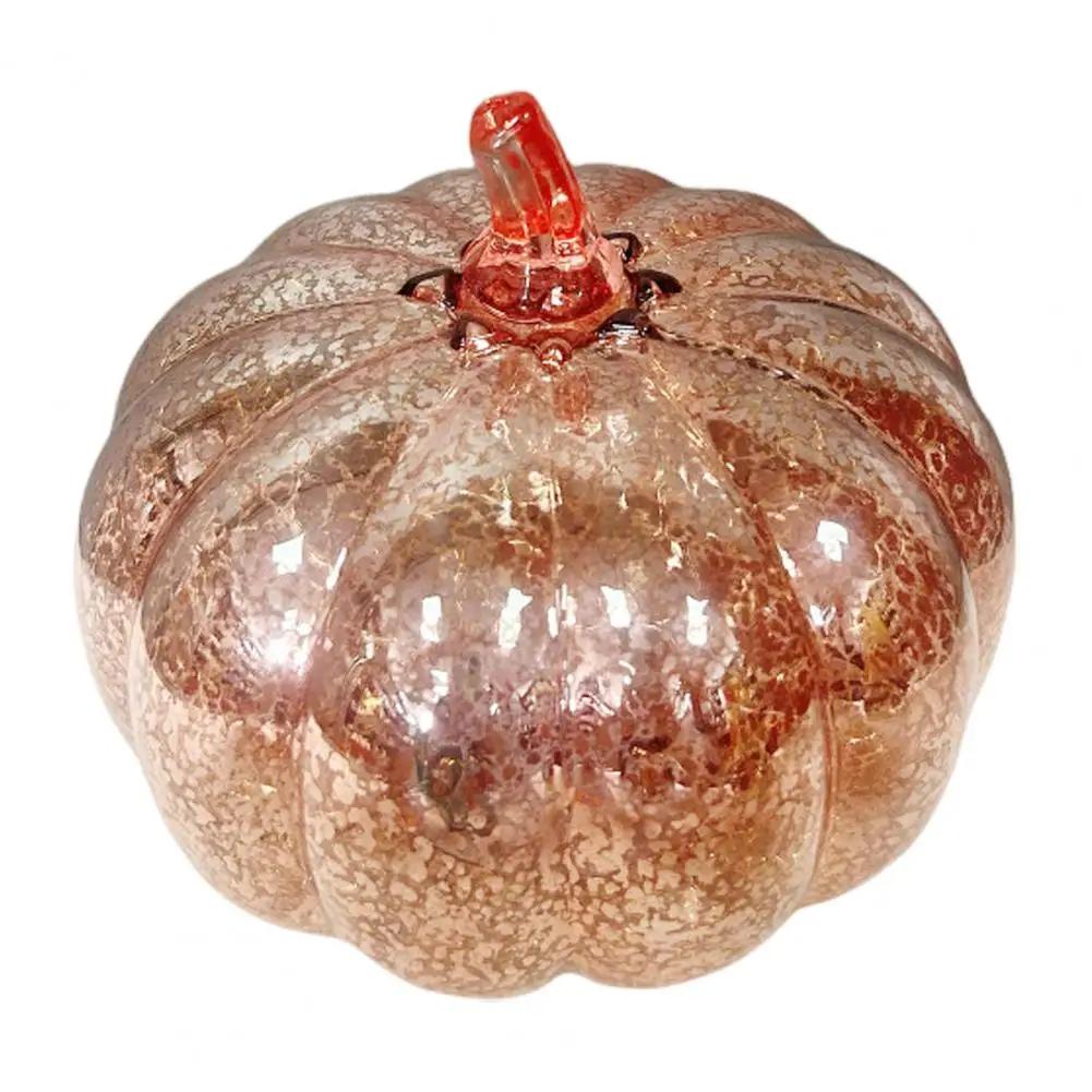 Battery-Powered Automated Pumpkin Light Halloween Decoration LED Glass Pumpkin Lantern with Smart Timer