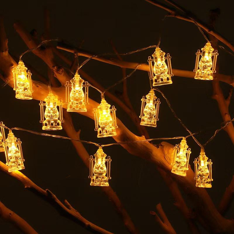 1.5M/3M Moon Star Castle Oil String   Light  Battery Power EID Mubarak Holiday Decoration