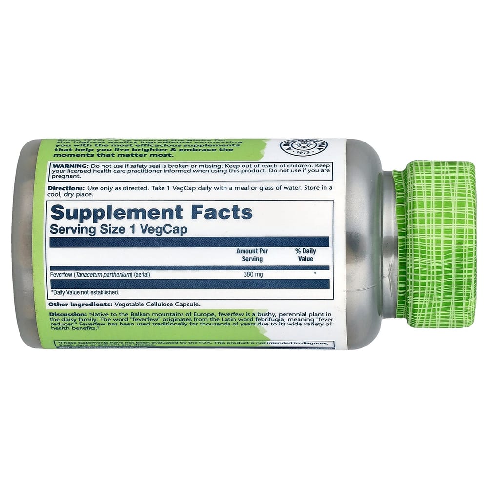 Solaray True Herbs Mutterkraut 380mg, 100 vegetarische Kapseln