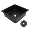 Single Bowl Bar Sink 13.8 X 13.8 X 4.7in Square Stainless Steel Kitchen Sink with 40mm Drain Hole for Caravan Food