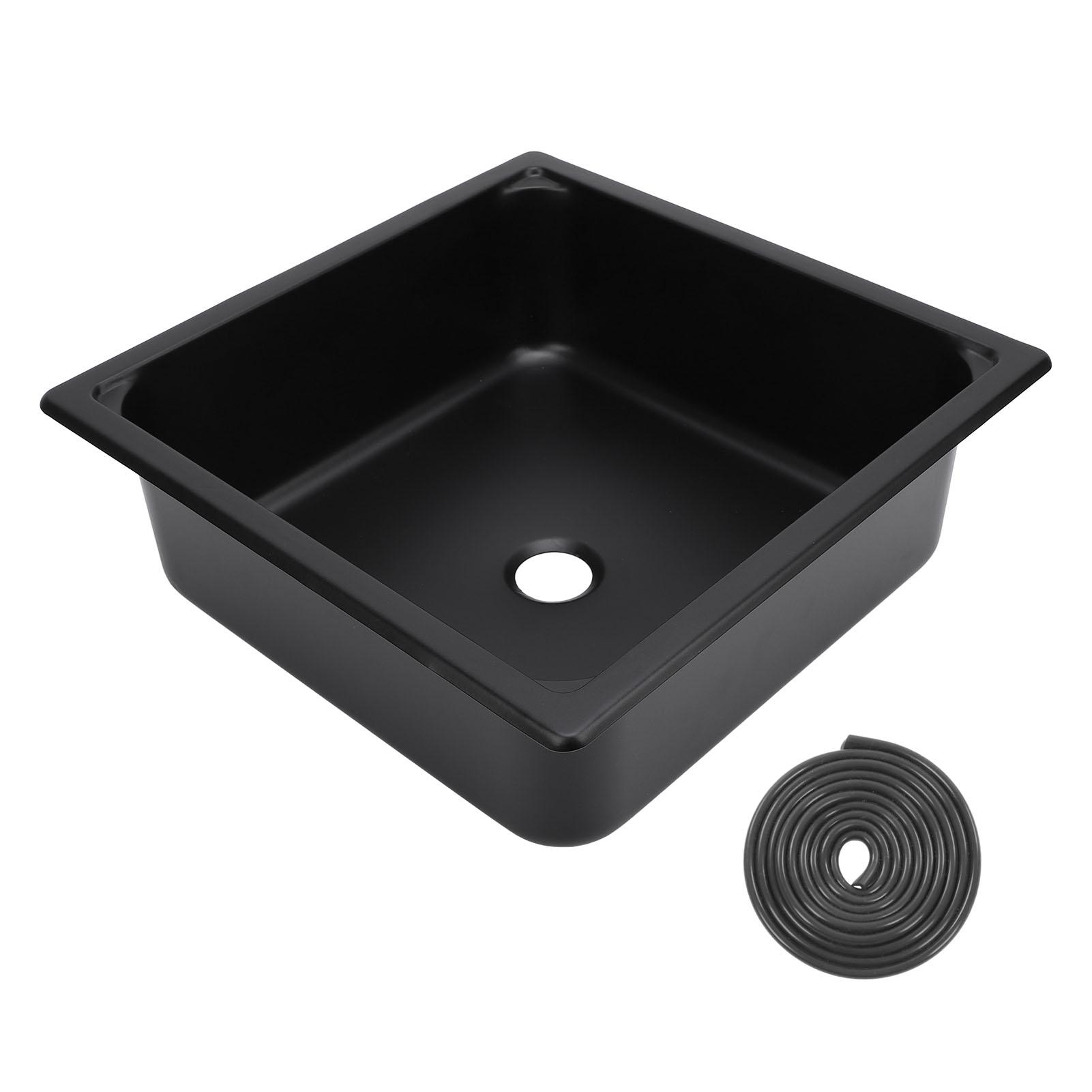 Kaisai Single Bowl Bar Sink 13.8 X 13.8 X 4.7In Square Stainless Steel Kitchen Sink With 40Mm Drain Hole For Caravan Food