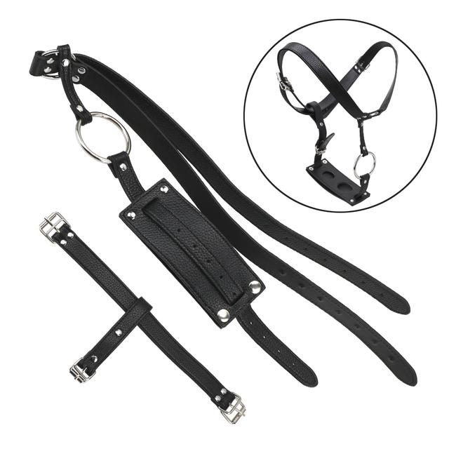 Sex Toys For Men Women Leather Chastity Device Butt Plug And Dildo Harness Belt Sex Shop Erotic Underwear Pants