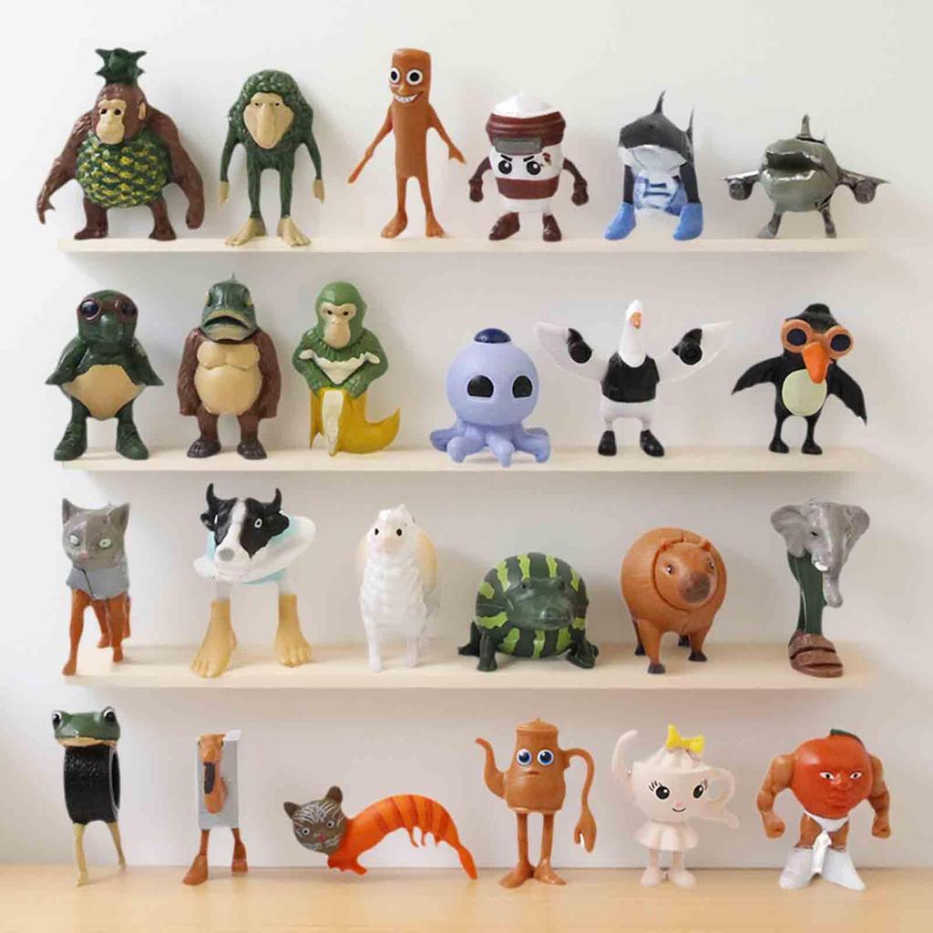24pcs Italian Brainrot Shark Figures Model Toy,tralalero Tralala, Tung Tung Tung Sahur Doll, Toys Desktop Decor For Fans Gifts
