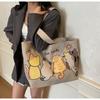 Popular large-capacity tote bag women's new literary canvas bag student class shoulder bag