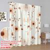 2pcs,2D plane printing Curtains Sunflower Harmony Polyester Easy Install (without rod) All Seasons Ldeal for Living Room and