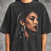 T-shirt Graphique Icone R&B des Années 90 Lavage Minéral | T-shirt Surdimensionné Lourd | Streetwear Vintage