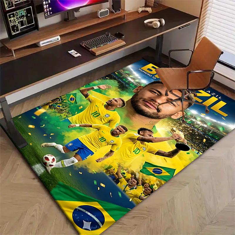 1pc Neymar Design Printed Area Rug Carpet for Bedroom Living Room Home Decor Rugs Mat Non Slip Mat Rug for Bedside