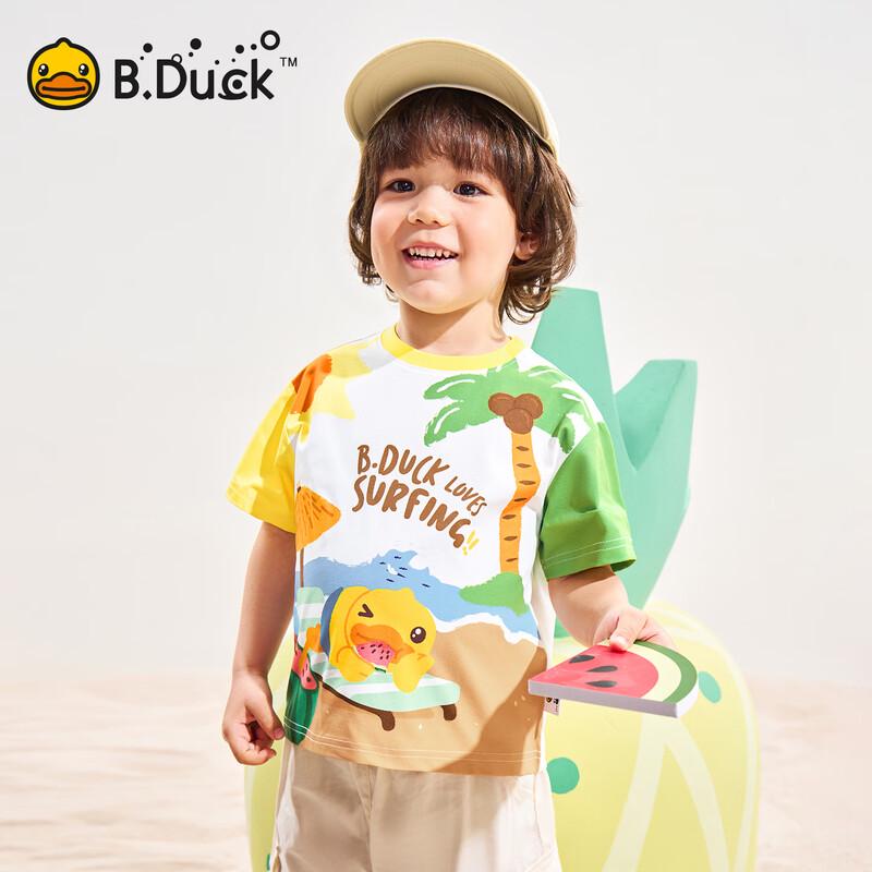 B.Duck Kids' Cartoon Ice-Cool Quick-Dry Short Sleeve T-Shirt