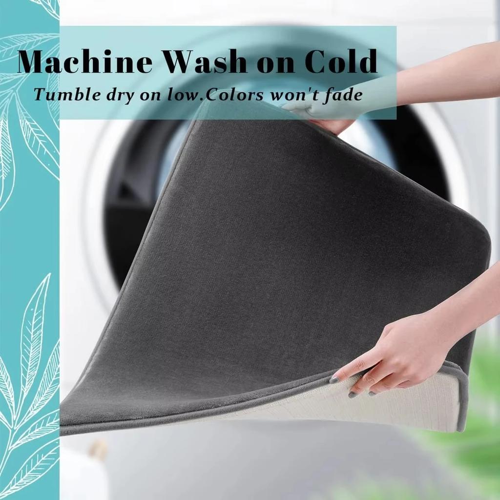 Super saugfähige Bodenmatte, super saugfähige Badematte, super rutschfeste Badezimmer-Bodenmatte aus Korallensamt, Türmatte