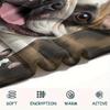 1Pc French Bulldog Print Flannel Blanket, High quality Comfortable for All Seasons, Home Decor, Warmth and Comfort, Perfect for Gifts