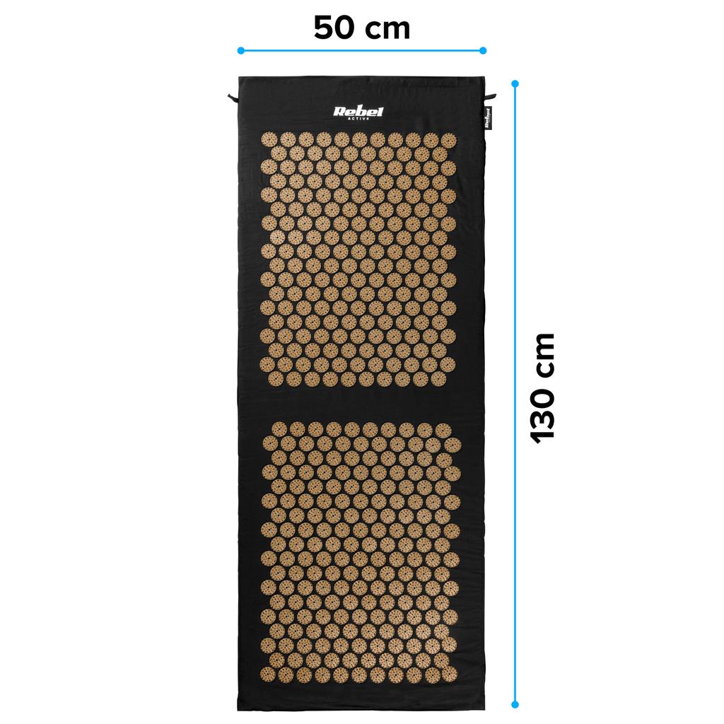 Mata Zdrowotna Eco Do Akupresury Z Kolcami Zestaw Z Poduszką Rebel 130X50Cm