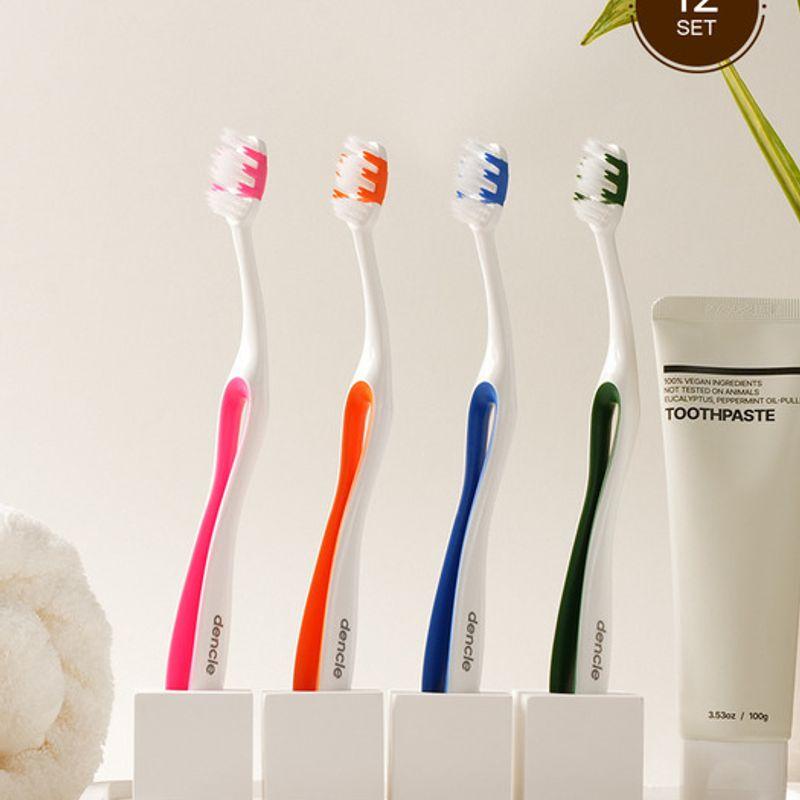DENCLE All-in-One Plus Care Toothbrush, 12-pack single type