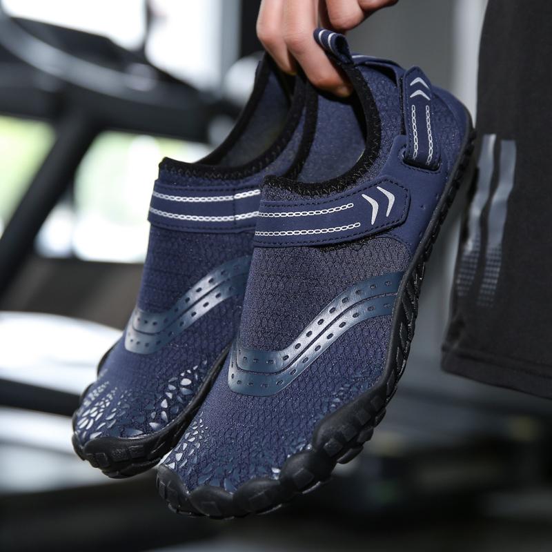 

Унисекс уличная обувь для плавания с быстрой дренажной резиной и мягкой подошвой, обувь для занятий йогой и фитнесом в помещении 46 темно-синий