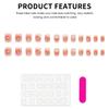 Blush Short Fake Nails with Cloud Printed Lightweight and Easy to Stick Fake Nail for Women and Girl Nail Salon