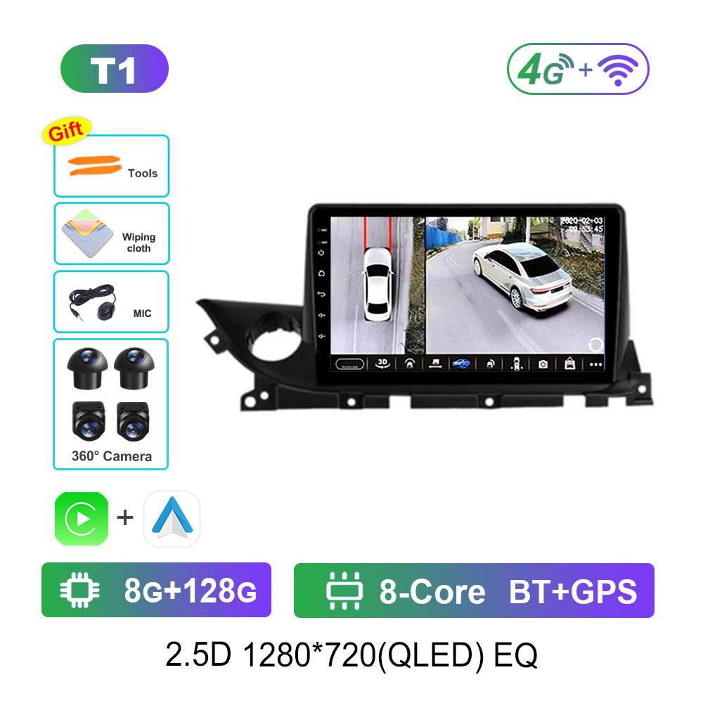 Video Multimedia Player Car Android 14 WiFi QLED Screen for Mazda 6 Mazda6 III 3 GJ GL ATENZA 2018 - 2021 GPS Navigation BT