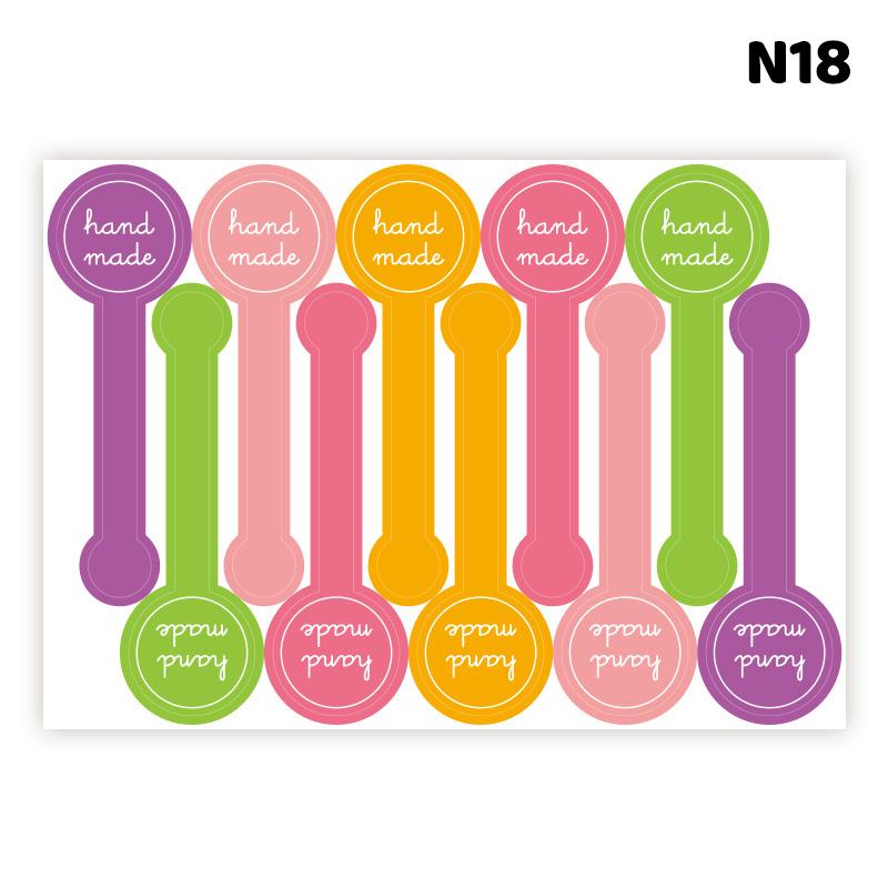 100Pcs Stickers Long Strips Handmade Sticker,Self-Adhesive Packaging Sealing Labels For Biscuit Cake Baking Decoration,Box Seal