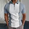 Summer Casual Men's Polo Shirt Breathable Comfortable Zipper Short Sleeve T-shirt