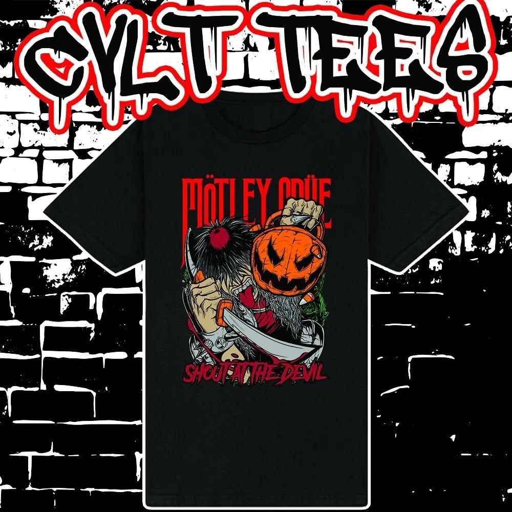 Men s and Women s T-shirts Motley Crue Shout at the Devil Band Tee 100% Cotton XXXXL