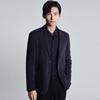 Baoxiniao Men's Slim Fit Dark Grey Interlock Knit Blazer