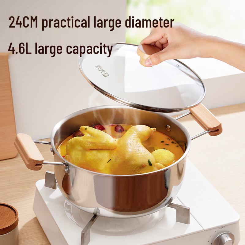 COOKER KING 24cm 304 Stainless Steel Multi-Purpose Pot