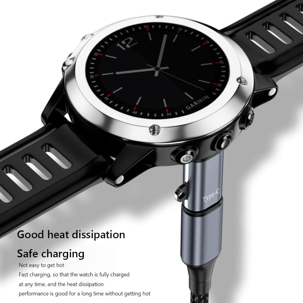Charging Cable for Garmin Fenix 7/7S/7X/6/6S Forerunner 745 Venu Instinct Micro USB Type C 8Pin Watch Charger Adapter Converter