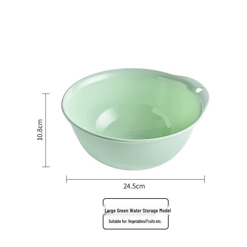 ASVEL Antibacterial Double-Layer Draining Basket and Sieve for Fruits and Vegetables