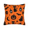 Decorative Pillowcase Halloween Ghost Pumpkin Spooky Trick Or Treat Witch Chair  Throw Pillow Case Cover Zipper Multiple Sizes
