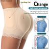Hip Lift Lace Fake Ass Buttocks Shorts Middle Waist Briefs Body Shaping Pants Push Up Panties Female Lingerie Shapewear Panties