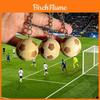 Global Football Cup Wooden Soccer Keychain With Football Player Design For Fans And Collectors