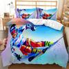 Skifahren Bettbezug Set Schneeberg Bettdeckenbezug Extremsport Spiel Polyester Steppdecke Bezug Snowboard Doppel Queen King Size