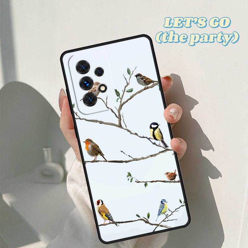 Garden Birds Phone Case For Samsung Galaxy A42 A31 A40 A51 A71 A32 A80 A91 A52 A72 A73 A20e A21S A50 A70 A11 A12 Cover