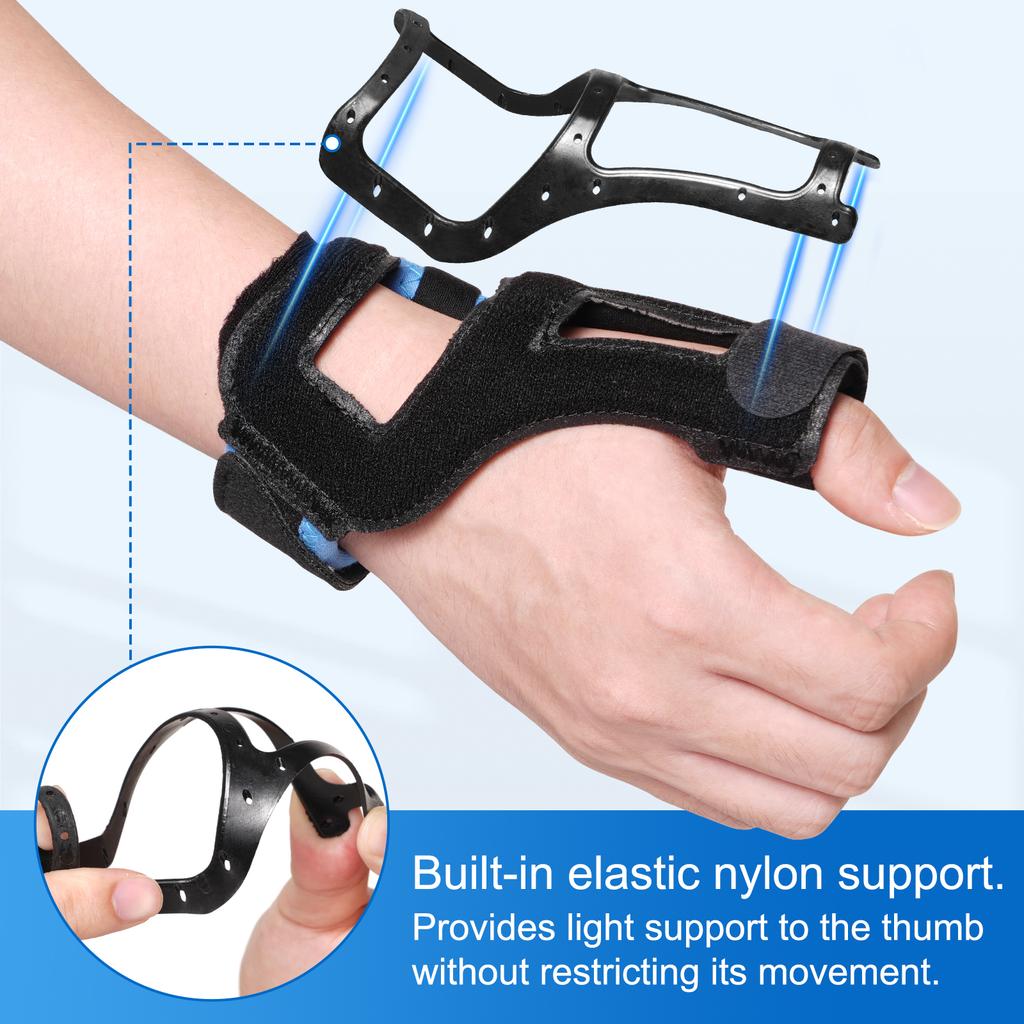 Velpeau Thumb Brace For Trigger Finger, Sprains, Arthritis And Tendonitis, Breathable Thumb Splint Fits Left And Right Hands