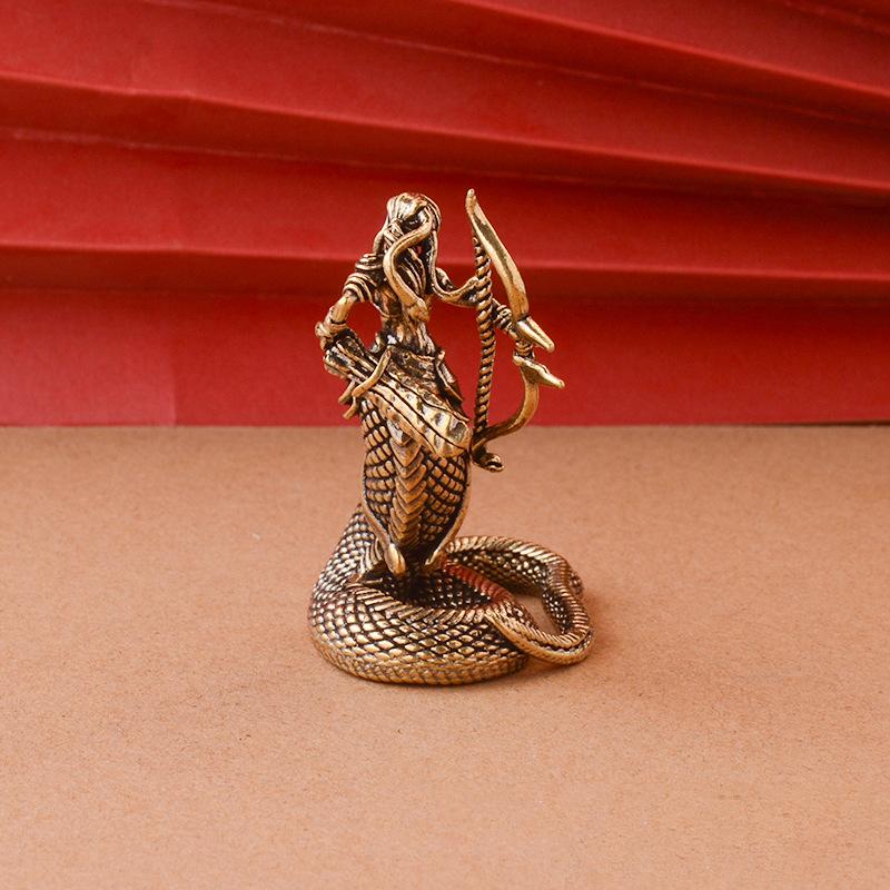 2025 Style Brass Medusa Ornaments Ancient Greek Snake Statue Crafts Home And Office Desktop Ornaments Decoration
