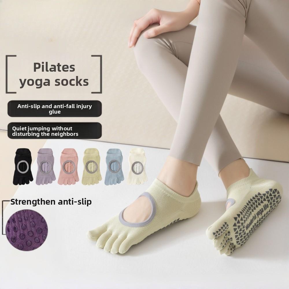 Cotton Yoga Pilates Socks - Children's Anti-slip Socks, Five-finger Socks, Summer Thin Yoga Socks, Split-toe Socks, Boat-shaped Socks
