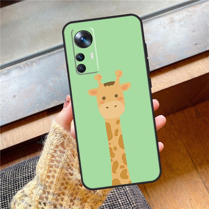 Cute Cartoon Animal Giraffe Cover For Xiaomi 17 Pro Max 15 14 Ultra 13T 14T 15T Pro POCO X7 X3 X5 X6 Pro F5 F6 F7 Case