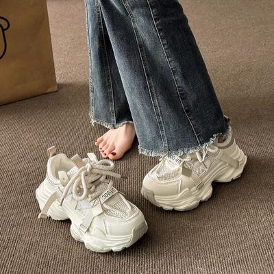 Fashion High Quality Women's Sneakers Fashion Versatile Casual Shoes for Teenagers Thick Soled Height Increasing Sports Running Shoes