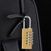 Sturdy Brass Combination Lock Solid Body with Stylish Steel Shackles Portable Accessory for Multipurpose Security