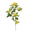 Yellow Flower Osmanthus Artificial Flower Green Leaves Garden Decorations Osmanthus Leaves Branches Photo Props Fake Flowers