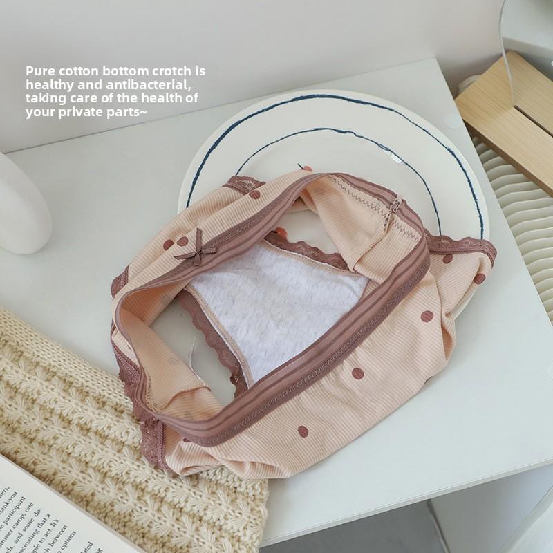 Damen Frühling Sommer Leicht Schleife Spurlos Bequem Atmungsaktiv Baumwolle Anti Bakterien Zwickel Unterteil Mittelhohe Taille Slips