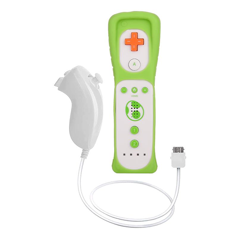 A Pair Remote Controller with Nunchuck Controller for Wii Games Control for Wii Console Wireless Gamepad with Motion Plus