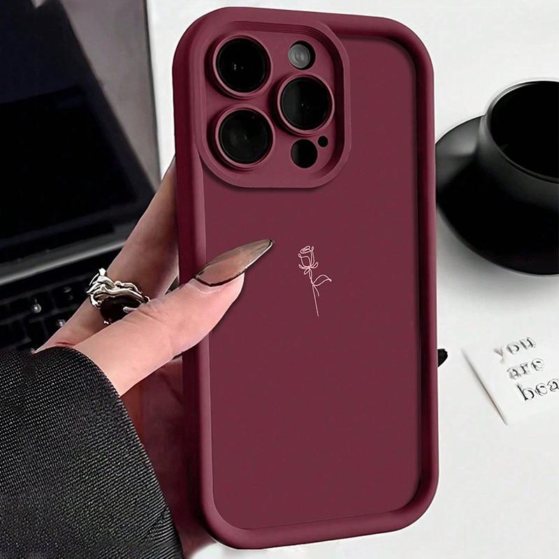 

Pink Minimalist Line Design Phone Case For iPhone 17 Pro Max XS X XR 16E 14 15 16 7 8 Plus 13 12 11 17 Air SE2 Soft Cases Cover iPhone SE (2020)