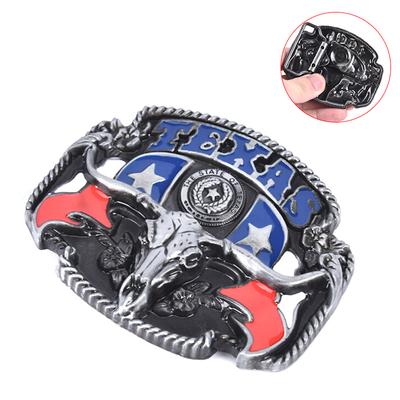 Western hommes Cowboy Cowgirl Bull Texas alliage cuir boucle de ceinture Vintage Punk