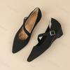 Fashion Summer Autumn Women Mary Jane Shoes 2025 New Pointed Toe Comfort Pumps Breathable Knit Wedges Women Casual Shoes Zapatos Mujer